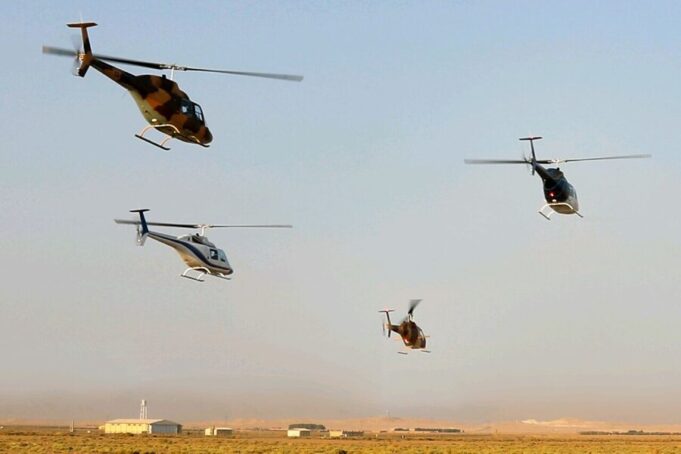 پرواز هلی‌کوپتر های نظامی بر فراز شهر مهاباد!