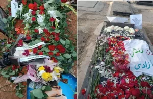 شب یلدا بر مزار جانباختگان اعتراضات