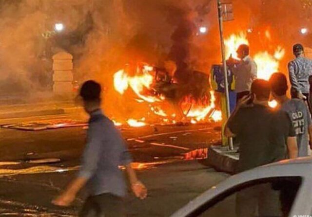 آتش زدن پایگاه بسیج در گلپایگان