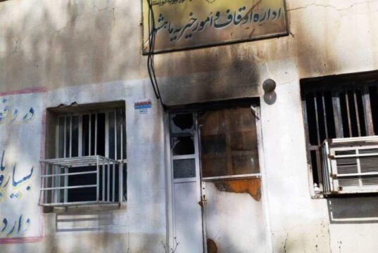 به آتش کشیده شدن خانه رئیس اداره اوقاف
