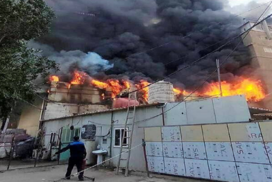 آتش‌سوزی هتل قصرالشفاعه نجف: مصدومیت ۷۰ زائر ایرانی