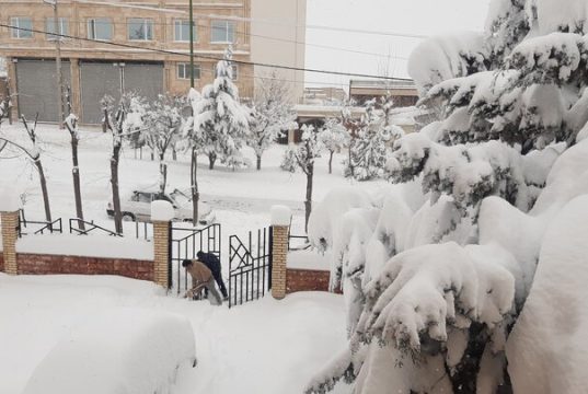 بارش سنگین برف در اربیل، استان اردبیل را در بر گرفت